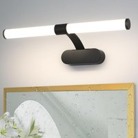 Led Spiegelleuchte Bad Spiegellampe - Schwarz Badleuchte Wand 40CM Wandlampe Badezimmer 6W Modern Wasserdicht IP44 Wandleuchte Neutralweiß 4000K von GBLY