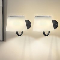 Led Wandleuchte led dimmbar mit Akku 2ER - Moderne Wandlampe kabellos (3000K-6000K), Touch Schalter, usb-c Ladung, IP44 für Badezimmer, Flur, von GBLY
