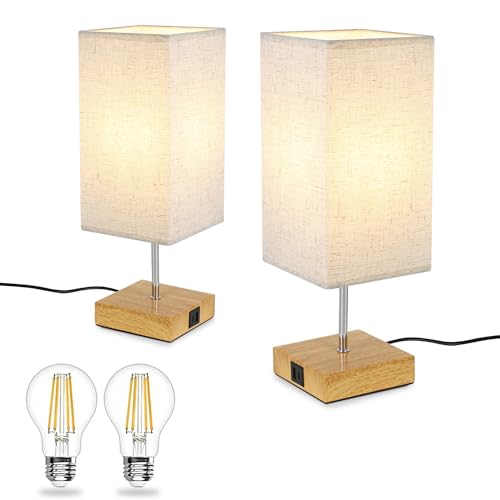 GBLY Nachttischlampe 2er set Dimmbar: Tischlampe Touch mit USB Vintage Tischleuchte mit Ladefunktion E27 Aufladbar Nachtlicht Licht mit Stoff Lampenschirm für Wohnzimmer Schlafzimmer Bedside GBLY Nachttischlampe 2er set Dimmbar: Tischlampe Touch mit USB Vintage Tischleuchte mit Ladefunktion E27 Aufladbar Nachtlicht Licht mit Stoff Lampenschirm für Wohnzimmer Schlafzimmer Bedside von GBLY