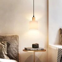 Pendelleuchte 1 Flammig Esstischlampe Holz - Wohnzimmerlampe E14 Weiß Esszimmerlampe Vintage Hängelampe Rustikal Küche Flurlampe Stoff für Wohnzimmer Pendelleuchte 1 Flammig Esstischlampe Holz - Wohnzimmerlampe E14 Weiß Esszimmerlampe Vintage Hängelampe Rustikal Küche Flurlampe Stoff für Wohnzimmer von GBLY