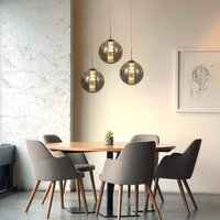 Gbly - Pendelleuchte esstisch Hängelampe Modern - Esszimmerlampe Höhenverstellbar Hängeleuchte 3-Flammig aus Glas Esstischlampe in Farbe Grau Küchen Gbly - Pendelleuchte esstisch Hängelampe Modern - Esszimmerlampe Höhenverstellbar Hängeleuchte 3-Flammig aus Glas Esstischlampe in Farbe Grau Küchen von GBLY