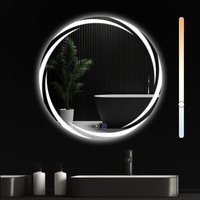 GBLY Spiegel mit Beleuchtung Badspiegel Rund - LED Wandspiegel 50cm IP44 Runder Badezimmerspiegel mit Touch Bad Spiegel mit Licht Dimmbar - Schalter von GBLY
