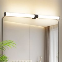 Spiegelleuchte Bad led Spiegelleuchte - 8W Badezimmer Lampe 60CM Badlampe Wand Schwarz Klemmbar Wasserdicht IP44 Wandleuchte 4000K Neutralweiß Modern von GBLY