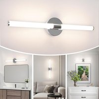 Spiegelleuchte Bad Wandlampe led - 8W Badlampe Wand 60CM Badezimmer Lampe Wandleuchte 4000K Neutralweiß Modern Wasserdicht IP44 Badlampe Chrom für von GBLY