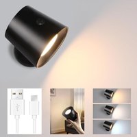 Wandlampe led Wandleuchte Innen: Gbly Wandbeleuchtung Ohne Stromanschluss mit Schalter Akku Leselampe , Touch Dimmbar Wandlicht Kabellos Wandstrahler von GBLY
