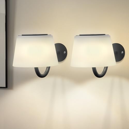 GBLY Wandleuchte Innen Wandlampe Akku : 2ER Dimmbar LED Wandleuchten mit Schalter Schwarz Kabellose Wandstrahler Modern für Badezimmer Flur Schlafzimmer Wohnzimmer Treppe Wall Light GBLY Wandleuchte Innen Wandlampe Akku : 2ER Dimmbar LED Wandleuchten mit Schalter Schwarz Kabellose Wandstrahler Modern für Badezimmer Flur Schlafzimmer Wohnzimmer Treppe Wall Light von GBLY
