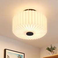 Deckenlampe Wohnzimmer Deckenleuchte Vintage - Weiß Küchelampe Papier Lampenschirm Industrial Design G9 Fassung Metall Flurlampe für Flur Küche von GBLY
