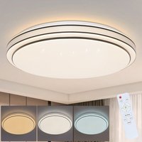 Gbly - Deckenlampe led Deckenleuchte Schlafzimmer - 23W Schlafzimmerlampe Dimmbar mit Fernbedienung Ø27cm Küchenlampe Sternenhimmel Modern Küche von GBLY