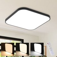 Gbly - led Deckenleuchte Schlafzimmer Deckenlampe Schlafzimmerlampe Flach 27cm Küchenlampe Schwarz Dimmbar mit Fernbedienung Bad Deckenbeleuchtung Gbly - led Deckenleuchte Schlafzimmer Deckenlampe Schlafzimmerlampe Flach 27cm Küchenlampe Schwarz Dimmbar mit Fernbedienung Bad Deckenbeleuchtung von GBLY