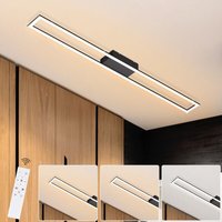 Gbly - Deckenlampe led Wohnzimmer Deckenleuchte: 108CM Schwarz Wohnzimmerlampe Modern 40W Schlafzimmerlampe Dimmbar mit Fernbedienung von GBLY