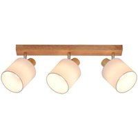 Deckenleuchte 3 Flammig Deckenlampe Flur - Deckenstrahler Modern Holz Deckenspot Wandstrahler Schwenkbar 350° E14 MAX.25W lampe für Wohnzimmer Deckenleuchte 3 Flammig Deckenlampe Flur - Deckenstrahler Modern Holz Deckenspot Wandstrahler Schwenkbar 350° E14 MAX.25W lampe für Wohnzimmer von GBLY