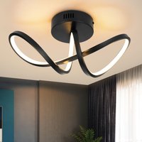 Gbly - Deckenleuchte Wohnzimmer Deckenlampe Schlafzimmer: Modern Wohnzimmerlampe Schwarz 12W Design Küchenlampe 3000K Warmweiß Schlafzimmerlampe von GBLY