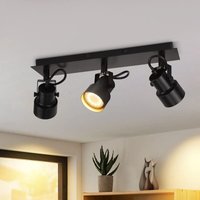 Deckenstrahler 3 Flammig Deckenspot Schwarz - Vintage Schwenkbar Deckenleuchte GU10 350° Strahler Deckenlampe Spots Küchenlampe für Wohnzimmer von GBLY