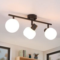 Deckenstrahler Schwarz Deckenleuchte Flur - Deckenlampe 3 Flammig Innen Strahler Vintage Glas Lampenschirm Flurlampe Morden E14 Spotleuchte für Deckenstrahler Schwarz Deckenleuchte Flur - Deckenlampe 3 Flammig Innen Strahler Vintage Glas Lampenschirm Flurlampe Morden E14 Spotleuchte für von GBLY