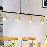 Hängelampe esstisch Pendelleuchte Gold: GU10 Esstischlampe hängend modern Hängeleuchte 4 Flammig Metall in Schwarz Esszimmerlampe Industrial von GBLY