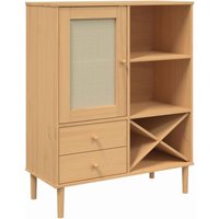 Gbly - Highboard senja Rattan-Optik Braun 90x40x112 cm Kiefernholz Gbly - Highboard senja Rattan-Optik Braun 90x40x112 cm Kiefernholz von GBLY