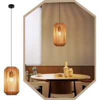 Gbly - Pendelleuchte Esstisch Hängelampe Vintage- Pendellampe Esszimmer 1 Flammig Hängeleuchte E27 Lange Laterne Design Hanfseil Esstischlampe für von GBLY
