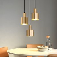 Pendelleuchte Esstisch Hängelampe Vintage -Pendellampe Esszimmer 3 Flammig Esszimmerlampe Gold Rund Modern Design Esstischlampe E27 Hängeleuchte für Pendelleuchte Esstisch Hängelampe Vintage -Pendellampe Esszimmer 3 Flammig Esszimmerlampe Gold Rund Modern Design Esstischlampe E27 Hängeleuchte für von GBLY