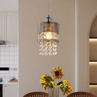 Gbly - Pendelleuchte Modern Esstisch Hängelampe: 1 Flammig E27 Glas Hängeleuchte 150CM Max Höhenverstellbar Design Kristall Pendellampe für von GBLY