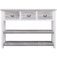 Gbly - Sideboard Antik-Grau 108x30x76 cm Massivholz Paulownia von GBLY