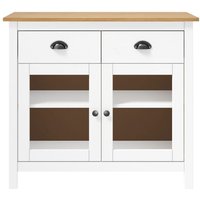 Gbly - Sideboard Hill Weiß 90x40x80 cm Massivholz Kiefer Gbly - Sideboard Hill Weiß 90x40x80 cm Massivholz Kiefer von GBLY