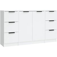 Gbly - Sideboards 3 Stk. Weiß Holzwerkstoff von GBLY