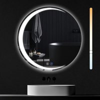 Gbly - Spiegel mit Beleuchtung Badspiegel - Wandspiegel Rund 50cm led IP44 Runder Badezimmerspiegel mit Touch - Schalter und Entfogger - Funktion Bad von GBLY
