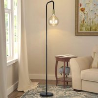 Stehlampe Wohnzimmer Vintage Standleuchte Schwarz Gold mit Fußschalter Industrial Metall Stehleuchte Design Wohnzimmerlampe für Schlafzimmer Büro von GBLY