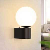 Wandleuchte Wohnzimmer modern Wandlampe innen: Flurlampe Wand in Schwarz Weiß Badezimmer Wandbeleuchtung Glaskugel mit G9 Fassung Max. 40W für von GBLY