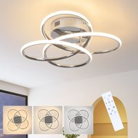 Gbly - led Deckenlampe Deckenleuchte Flur - Flurlampe Dimmbar mit Fernbedienung Modern Design in Schmetterlingforming 36CM Chrom Küche Metall 44W Gbly - led Deckenlampe Deckenleuchte Flur - Flurlampe Dimmbar mit Fernbedienung Modern Design in Schmetterlingforming 36CM Chrom Küche Metall 44W von GBLY