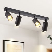 Led Deckenlampe Wohzimmer Deckenstrahler: Schwarz Deckenleuchte GU10 Spots Schwenkbar 4 Flammig Küchenlampe Flurlampe Innen Metall Deckenspots Led Deckenlampe Wohzimmer Deckenstrahler: Schwarz Deckenleuchte GU10 Spots Schwenkbar 4 Flammig Küchenlampe Flurlampe Innen Metall Deckenspots von GBLY