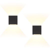 Gbly - led Wandleuchte Aussen Wandlampe: 2er Set Außenwandleuchte innen Up Down Aussenbeleuchtung Schwarz Außenlampe Modern IP65 Wasserdicht Gbly - led Wandleuchte Aussen Wandlampe: 2er Set Außenwandleuchte innen Up Down Aussenbeleuchtung Schwarz Außenlampe Modern IP65 Wasserdicht von GBLY