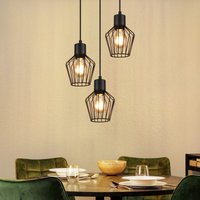 Hängeleuchte Esstisch Pendelleuchte Retro - Pendellampe E27 Schwarz 1 Flammig Hängend Lampen Metall Lampenschirm Hängelampe Industrie Wohnzimmerlampe von GBLY