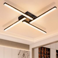Gbly - led Deckenlampe Wohnzimmer Deckenleuchte - Schwarz 56.5CM Wohnzimmerlampe 3000K Warmweiß Kristall Küchenlampe Modern Design Schlafzimmerlampe Gbly - led Deckenlampe Wohnzimmer Deckenleuchte - Schwarz 56.5CM Wohnzimmerlampe 3000K Warmweiß Kristall Küchenlampe Modern Design Schlafzimmerlampe von GBLY