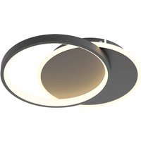 Gbly - led Deckenleuchte Dimmbar Deckenleuchte Wohnzimmer mit Fernbedienung Moderne Schlafzimmer Design Flach mit 2 Runden Ring Wohnzimmer Lampe für von GBLY