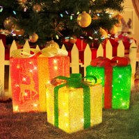 Led Geschenkbox Weihnachten Deko: 3er Set Weihnachtenbox mit Fernbedienung Innen Weihnachtsbeleuchtung Winterdeko 50 LEDs Beleuchtung Batterie unter Led Geschenkbox Weihnachten Deko: 3er Set Weihnachtenbox mit Fernbedienung Innen Weihnachtsbeleuchtung Winterdeko 50 LEDs Beleuchtung Batterie unter von GBLY