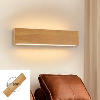 Neuwertig] Gbly led Wandleuchte innen Wandlampe - 32CM Holz Modern Flurlampe Up und Down Design Treppenhauslampe Indirekt 11W 3000K Warmweiß von GBLY