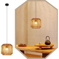 Pendelleuchte Esstisch Hängelampe Vintage - Pendellampe Esszimmer 1 Flammig Esstischlampe Hanfseil Laterne Design E27 Hängeleuchte für Schlafzimmer von GBLY