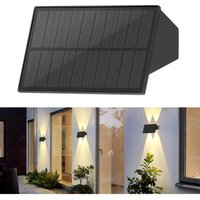 Solar Wandleuchte Aussen Solarleuchte - Wasserdichte Außenwandleuchten Warmweiß Solarwandleuchten Up and Down Wand Solarlampen für Außen von GBLY