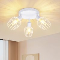 Deckenspot 3 Flammig led Deckenstrahler Gbly Rund Deckenleuchte Strahler E14 Spotleuchten Schwenkbar Vintage Ceiling Spot Drehbar 350° Wand Lampe für von GBLY
