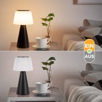 Tischlampe Akku Nachttischlampe led 2ER- 3600mhA Kabellos Tischleuchte Touch Dimmbar Lampe mit usb Aufladbar Schwarz Batterie Tischlampen für Modern von GBLY