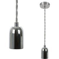 Gbly - E27 Lampenaufhängung Vintage Lampenfassung Silber Hängefassung mit 1.3M Kabel Edison Schnurpendel Industrial Pendleuchte mit Baldachin von GBLY