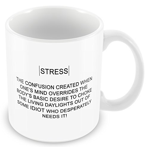 GBP INTERNATIONAL Funny Real Meaning of Stress Neuheit Tasse von GBP INTERNATIONAL
