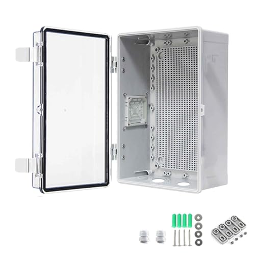 Abzweigdose Wasserdicht aus ABS-Kunststoff, Staubdicht und Wasserdicht IP65 Verteilerkasten mit Scharnier, Transparentem Deckel und Edelstahlverschluss(50x22x60cm/20x8.7x24in) von GBPLDMAQ