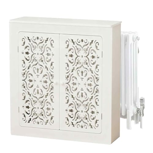 Heizung Verkleidung aus Holz für Zuhause, Heizkörperverkleidung Verbergen Unordentliche Rohre, Schützende Aufbewahrungslösung, Hohle Wärmeableitung(60x70x20cm/24x28x8in) von GBPLDMAQ