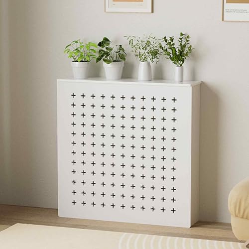 Heizungsabdeckung aus Holz, Heizungsverkleidung mit Ablage, Formschön und Atmungsaktiv, Hohlkonstruktion, für Wohnzimmer, Badezimmer(70x70x20cm/28x28x8in) von GBPLDMAQ