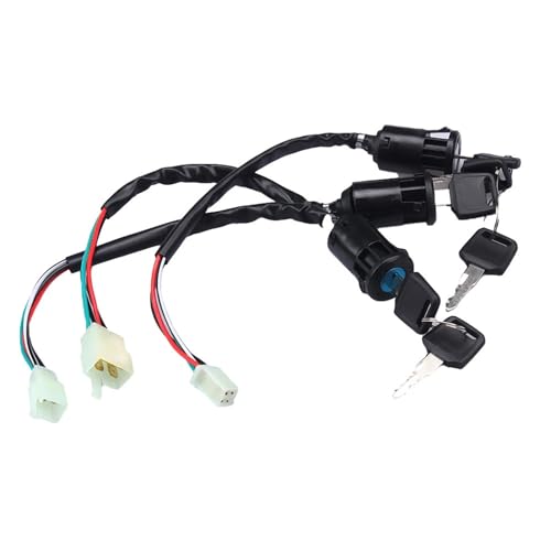 Roller Zündschloss, 2 Draht Zündschlüsselschalter 2 Drähte/4 Drähte Zündschalter mit 2 Schlüsseln Ein-Aus-Sperre Fit use for Elektroroller ATV Motorrad Motorrad ATV Quad Dirt Bike Teile(D-2 Wires) von GBSONGJIN