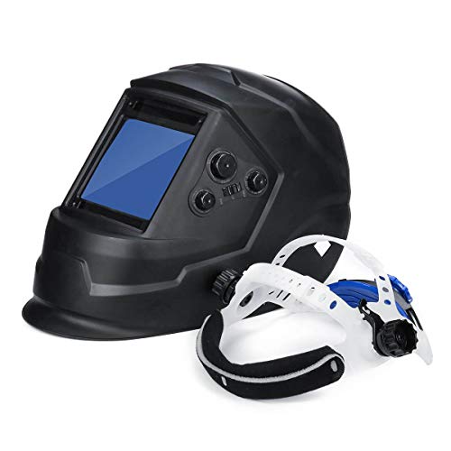 Schweißhelm, Schweisshelme Solarenergie Auto Verdunkelungsschweißhelm Ansicht 4 Bogen Sensor Schweißmaske Helm Welder Cap Linse Gesicht von GBSONGJIN