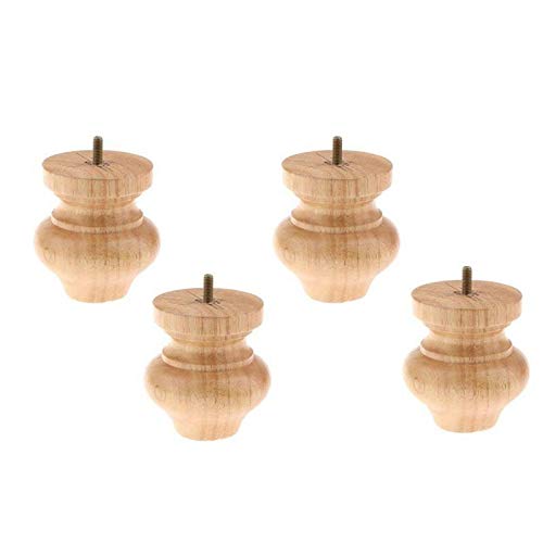 GBSONGLIANGBO Möbelfüße Holz,Möbelfüße 4 stücke Sets Holzfarbe Gummi Holz Möbelbeine M8 Gewinde Ersatz für Schrankstuhl Couch Tisch Bett Füße GBSONGLIANGBO Möbelfüße Holz,Möbelfüße 4 stücke Sets Holzfarbe Gummi Holz Möbelbeine M8 Gewinde Ersatz für Schrankstuhl Couch Tisch Bett Füße von GBSONGLIANGBO