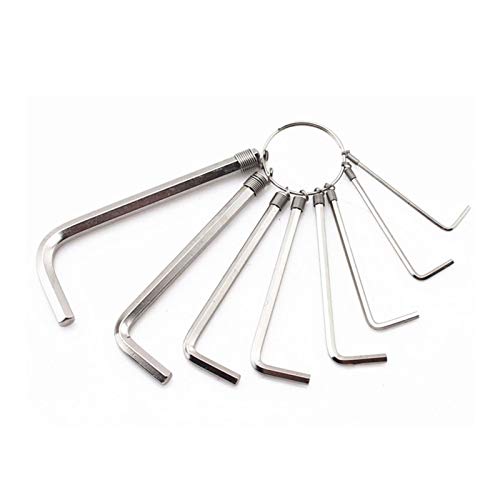 GBSONGLIANGBO Sechskantschlüssel Set 2sets Innensechskant-Sspanner-Metrik-Kombination Hex-Schlüsselschlüssel 1.5mm-10mm Mechaniker-Werkzeug(2sets 8pcs) von GBSONGLIANGBO